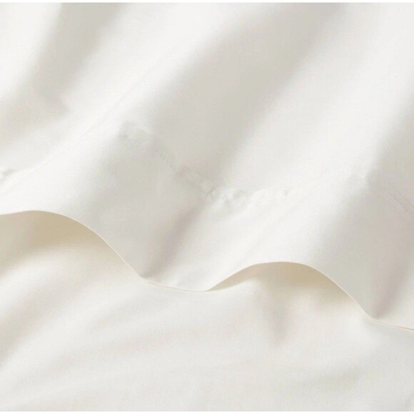 Twin XL 400 Thread Count Performance Flat Sheet Sour Cream - Threshold - Picture 3 of 6